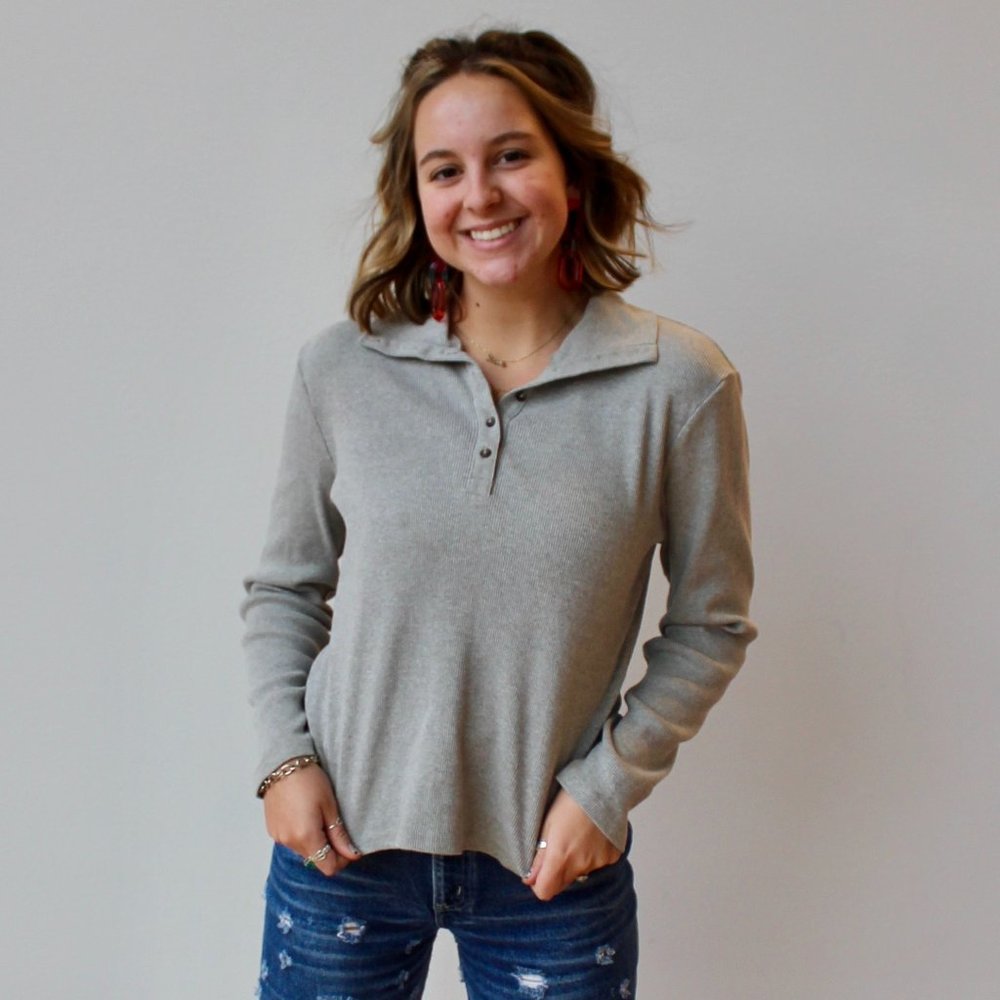 Ralph Lauren Polo Cropped Sleeve - Grey